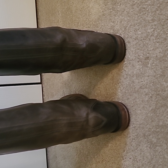 Lucchese Tan Leather Over the Knee Riding Boots Size 9 B w/ Box - Picture 7 of 15